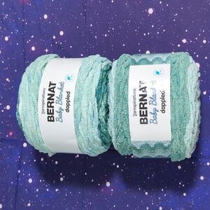 2 Brand New Skeins Bernat Baby Blanket Dappled Yarn MISTY JUNGLE GREEN